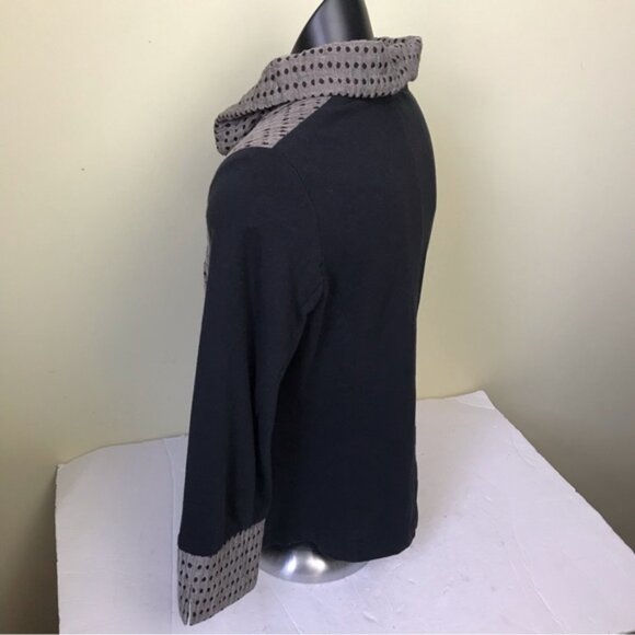 Vivian Shyu Fitted Jersey Stretch Jacket Blazer Cardigan Button Dots Ruffle M - Picture 6 of 12